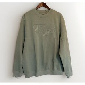 1764 Signature Golf Oliver Pullover Crewneck Sweatshirt NWT‎ L Sage Green Logo